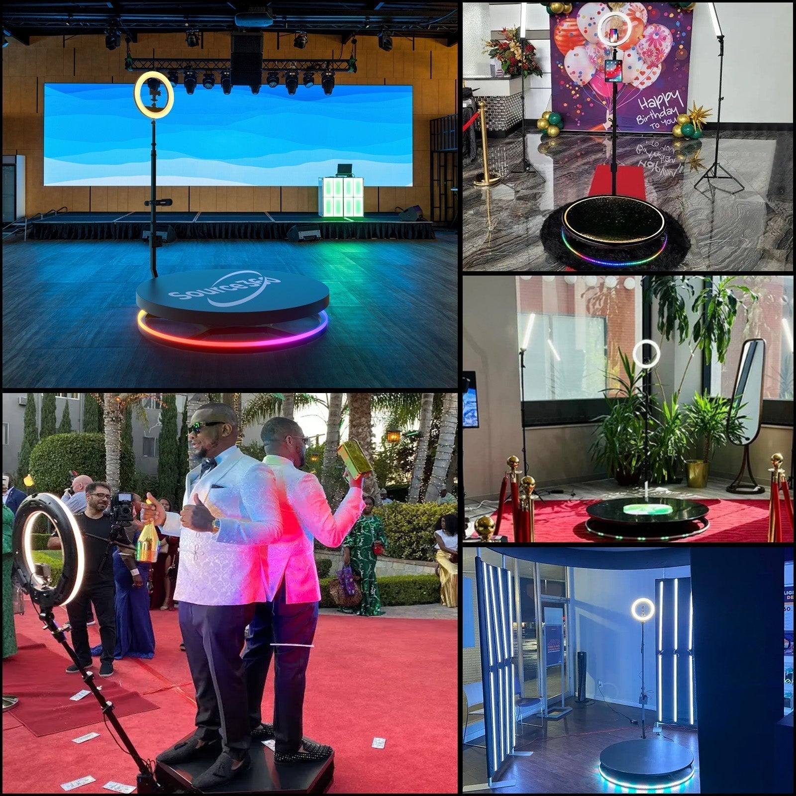 Source 360 Photo Booth Infinity Magic Glass LED - Automatic Spin - Flight Case